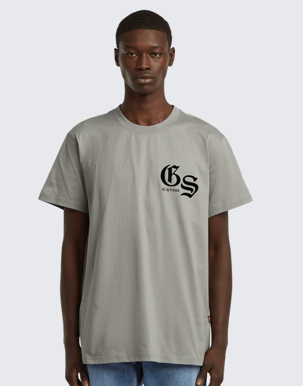 G-Star Raw Flock Back Loose Short Sleeve T-Shirt Wild Dove Men