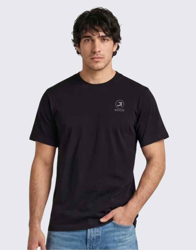 G-Star Raw Logo Short Sleeve T-Shirt Dark Black