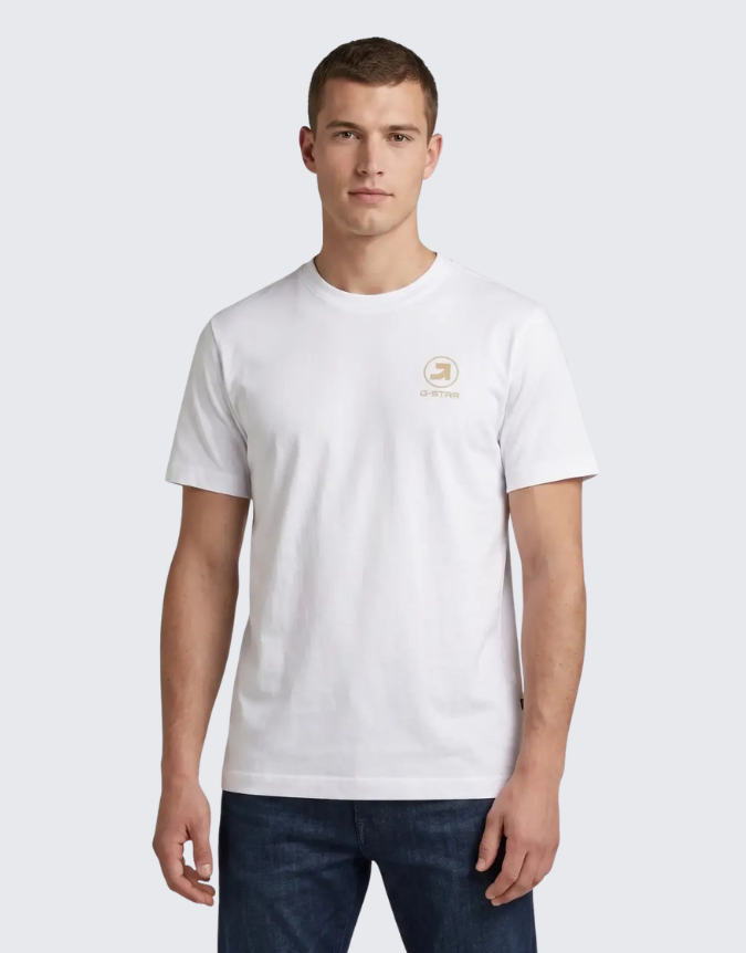 G-Star Raw Logo Short Sleeve T-Shirt White