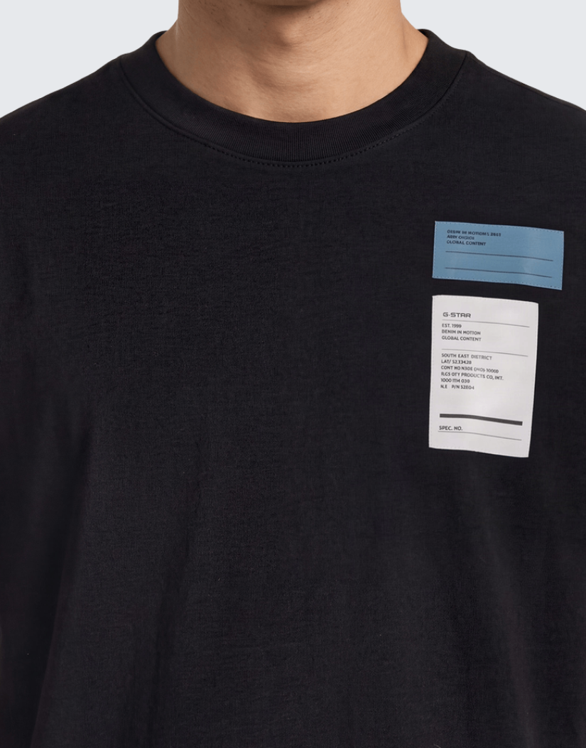 G-Star Raw Multi Chest Badge Short Sleeve T-Shirt Dark Black