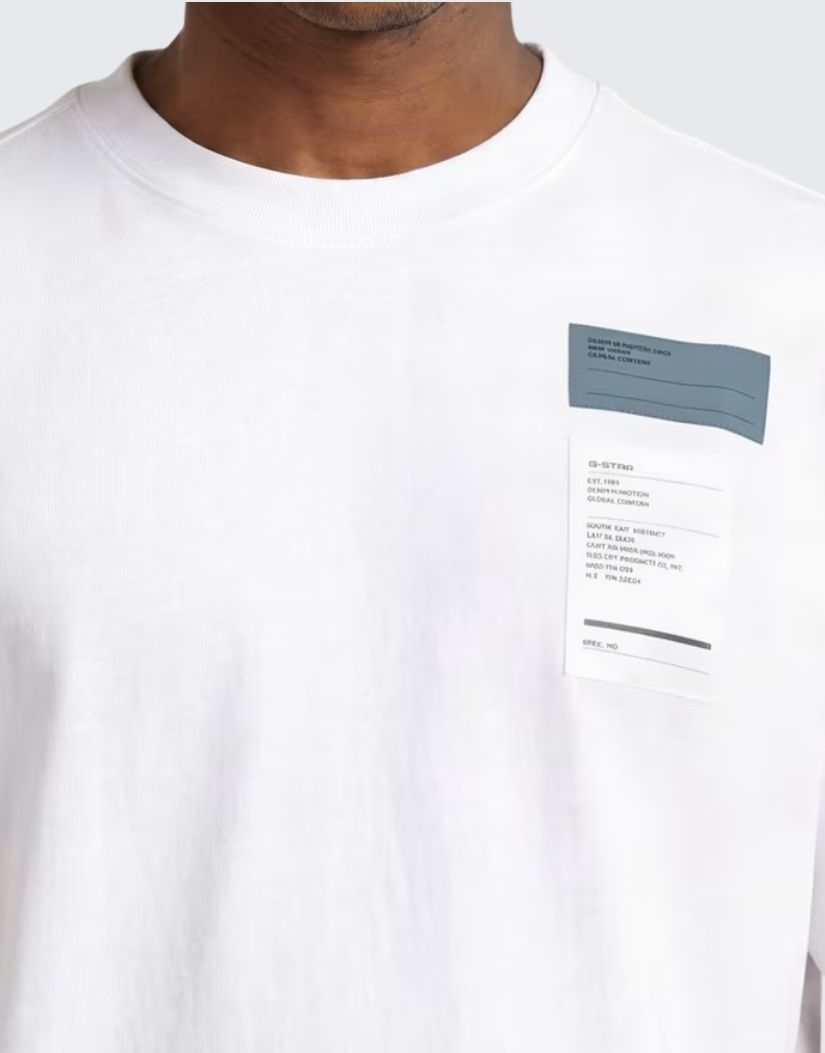 G-Star Raw Multi Chest Badge Short Sleeve T-Shirt White
