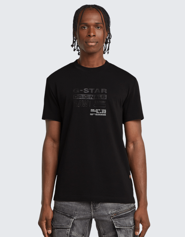 G-Star Raw Originals Short Sleeve T-Shirt In Dark Black For Men