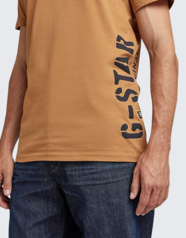 G-Star Raw Side Stencil Rt Short Sleeve T-Shirt Chipmunk Men