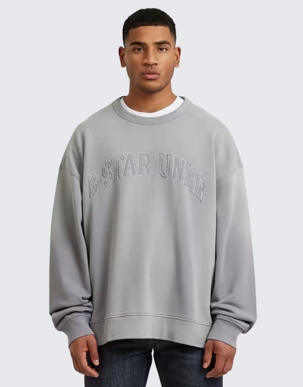 G-Star Raw Sunfaded Applique Sweater Quicksilver Men