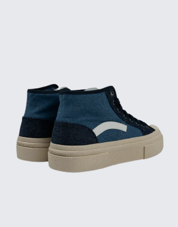 G-Star Raw Vodan Mid Denim Sneakers Dark Navy And White Men