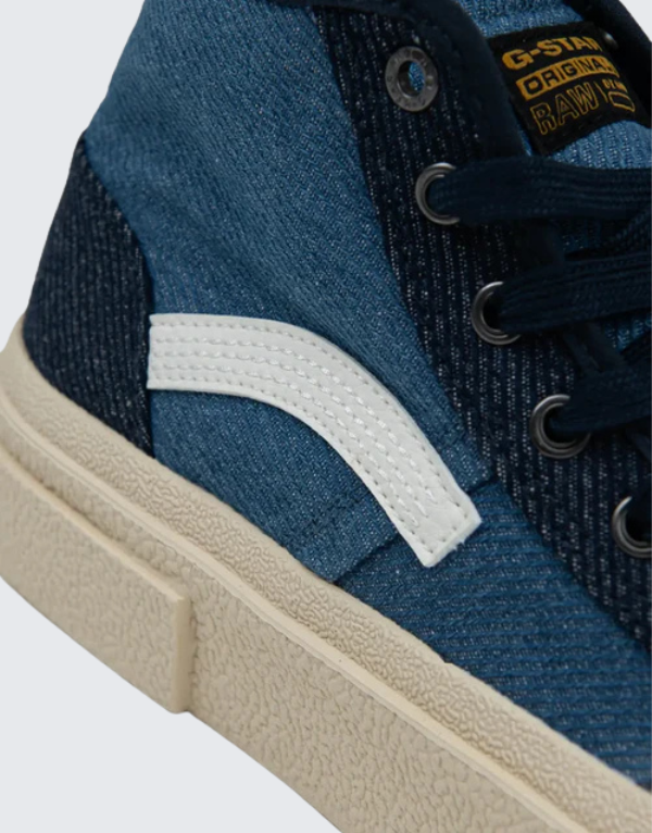 G-Star Raw Vodan Mid Denim Sneakers Dark Navy And White Men