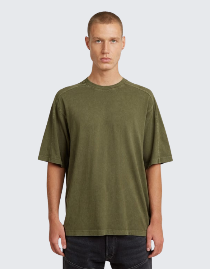 G-Star Raw Washed Boxy Short Sleeve T-Shirt Combat Smokey