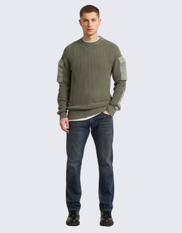 G-Star Raw Woven Mix Sweater Shadow Olive Men