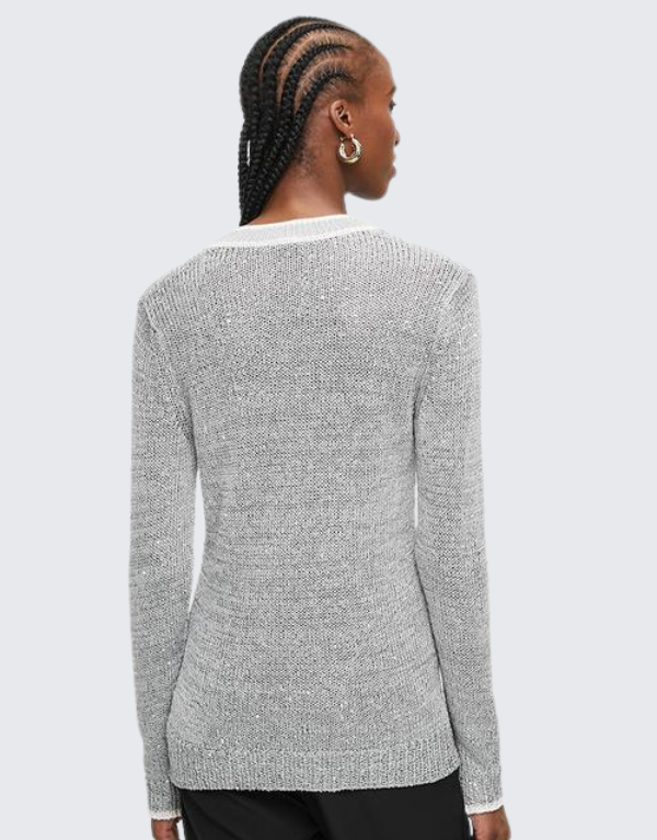 Polo Addison Long Sleeve Sweater In Silver Grey Women