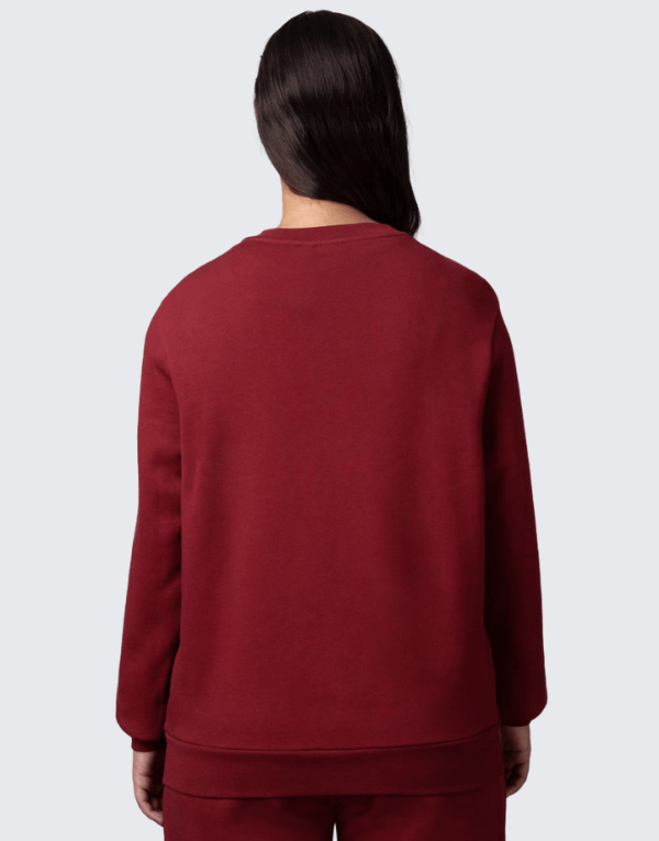 Polo Amelia Long Sleeve Sweat T-Shirt In Picante Red Women
