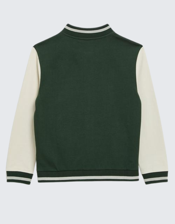 Polo Boys Jake Baseball Sweater In Forest Green Kids