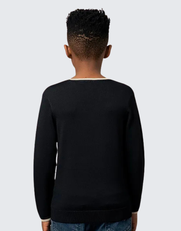 Polo Boys Katlego Knitted T-Shirt In Black