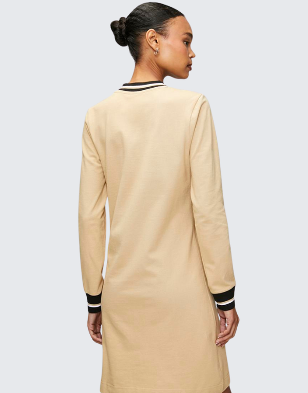 Polo Cory Pique Long Sleeve Dress Camel Women