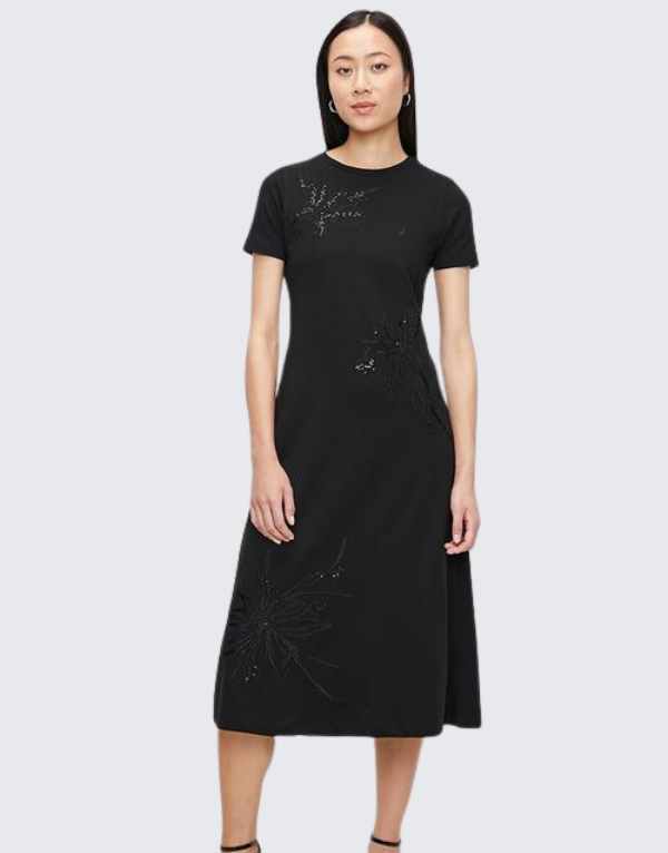 Polo Ella Embellished Dress In Black Womens