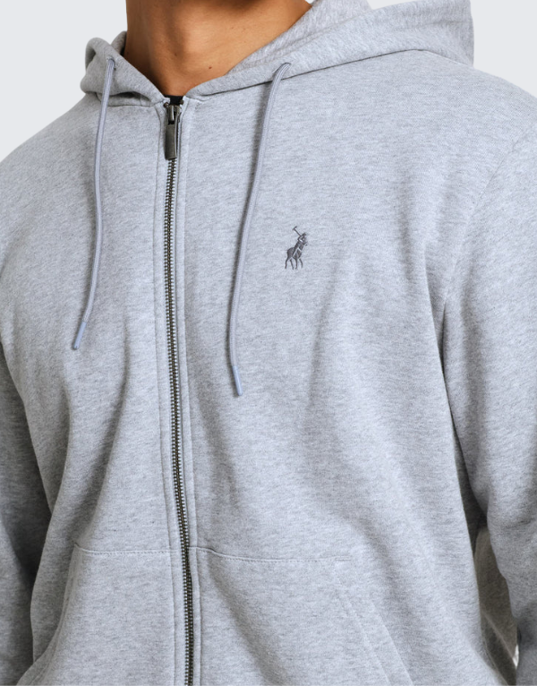 Polo Essential Fleece Hoodie Grey Men