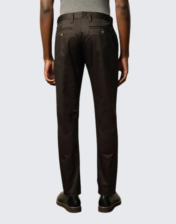 Polo Essential Slim Leg Chino Pants In Chocolate