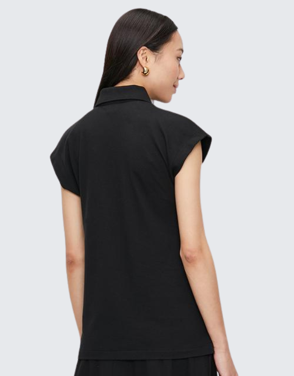 Polo Makena Short Sleeve Golfer In Black Womens