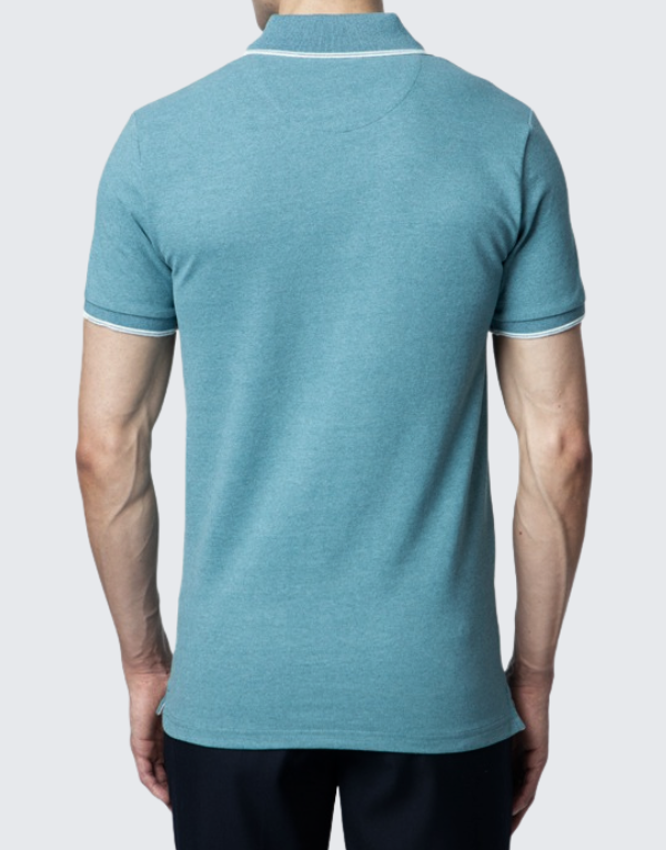 Polo Men's Tipped Short Sleeve Golfer Blue Men