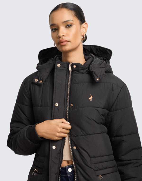 Polo Mia Puffer Jacket Black Women