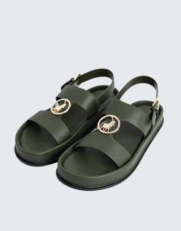 Polo Moulded Trim Sandal Green Women