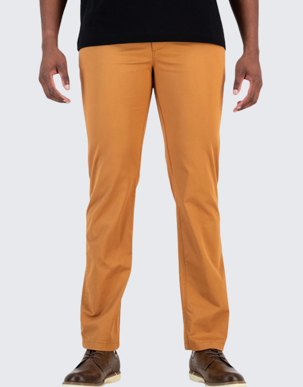Polo Overdyed Twill Five Pocket Pants In Camel Men