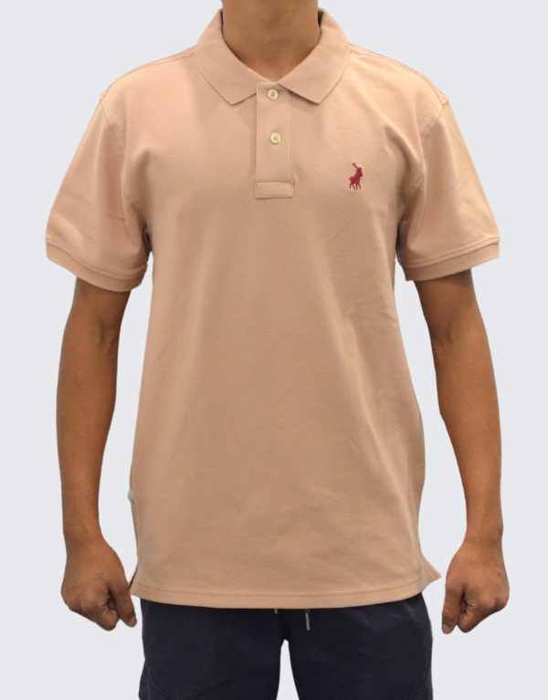 Polo Pique Short Sleeve Golfer In Pink Men