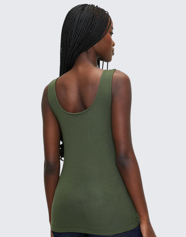 Polo Women Emma Sleeveless Soft Tank T-Shirt Olive