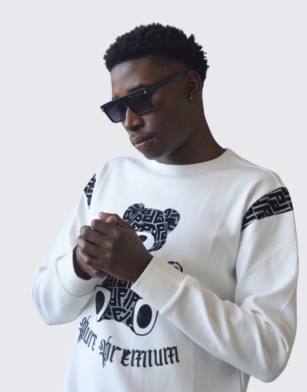 Pure Premium Angela Sweater In White Men