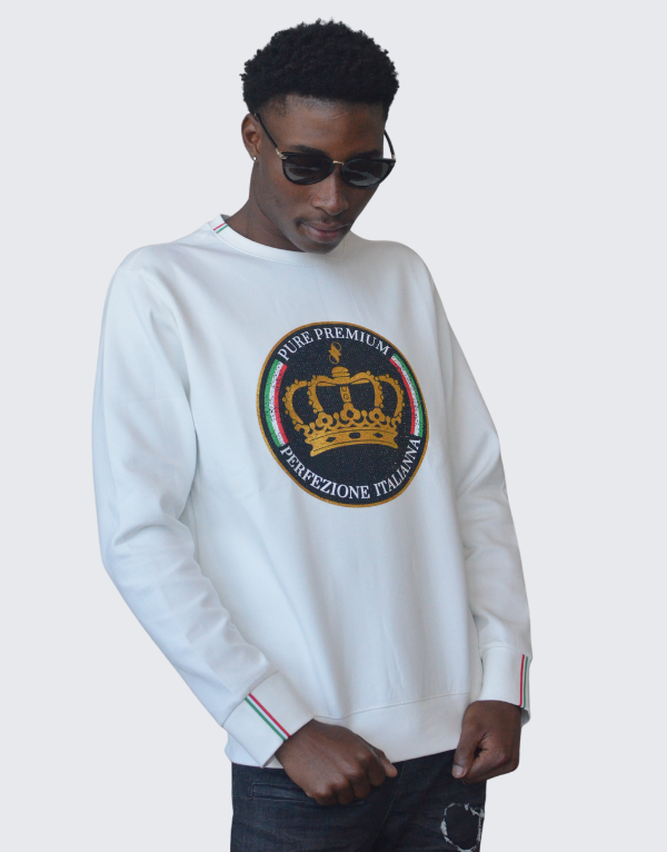 Pure Premium Arezzo Sweater In White Men