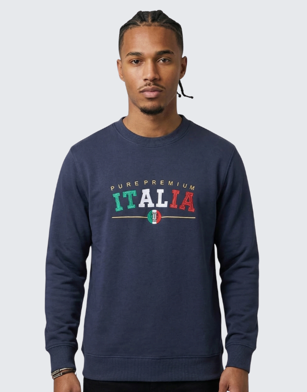 Pure Premium Azzuri-S Sweater Navy Men