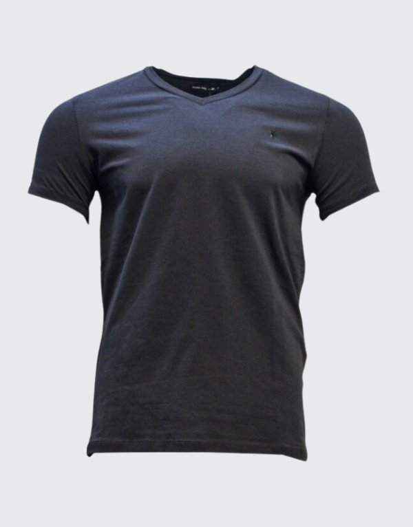 Pure Premium Basic V-Neck Short Sleeve T-Shirt Grey Men