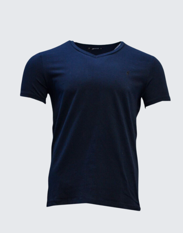 Pure Premium Basic V-Neck Short Sleeve T-Shirt Navy Men
