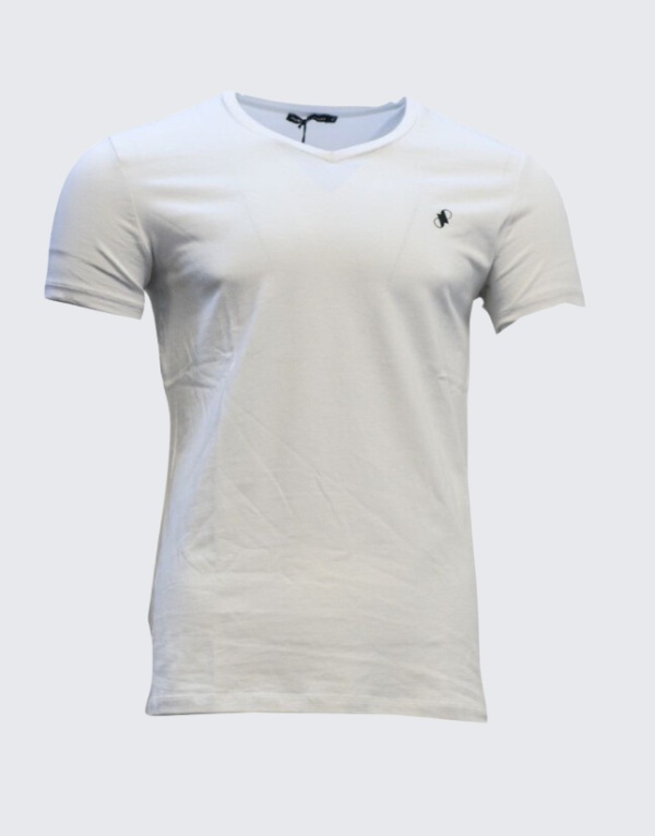 Pure Premium Basic V-Neck Short Sleeve T-Shirt White Men