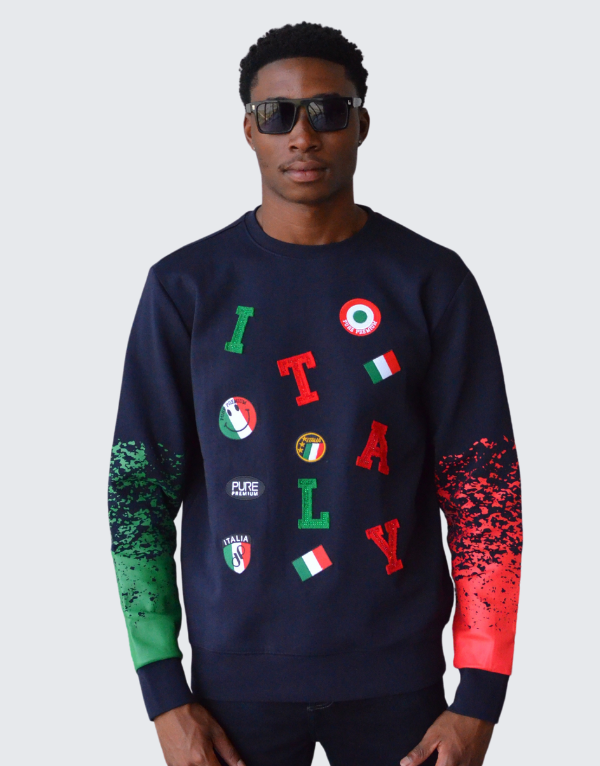 Pure Premium Brescia Sweater In Navy