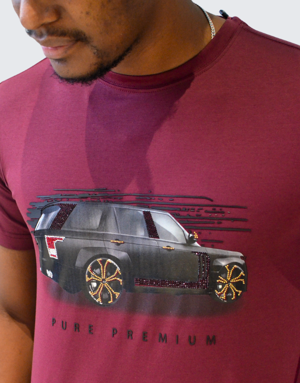 Pure Premium Carro R T-Shirt Burgundy Men