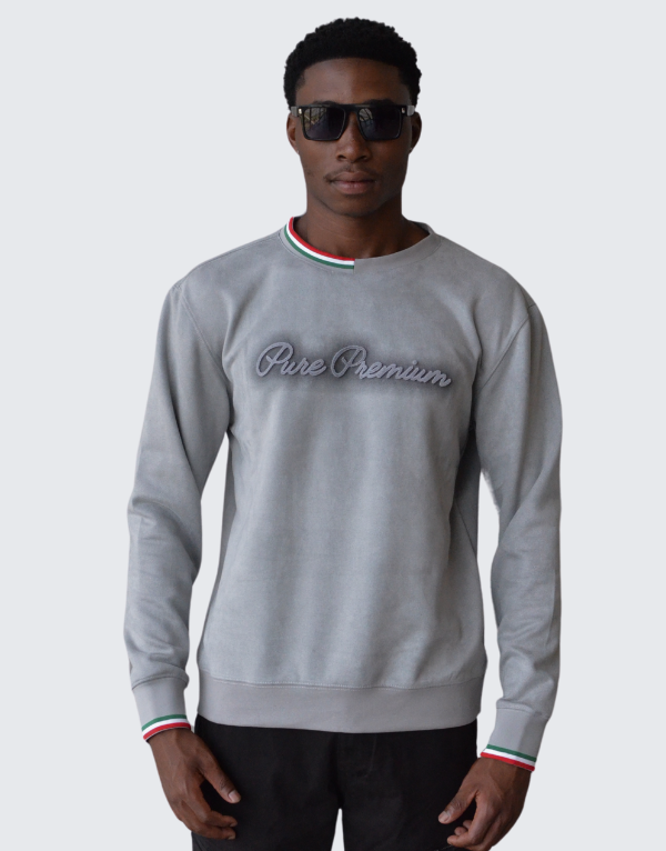 Pure Premium Evaan Sweater In Grey Mens