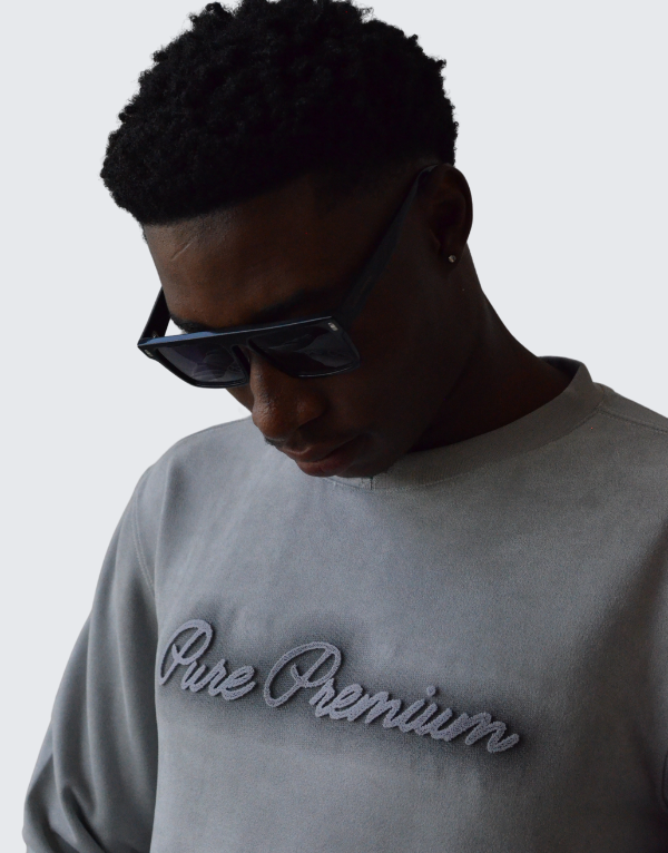 Pure Premium Evaan Sweater In Grey Mens