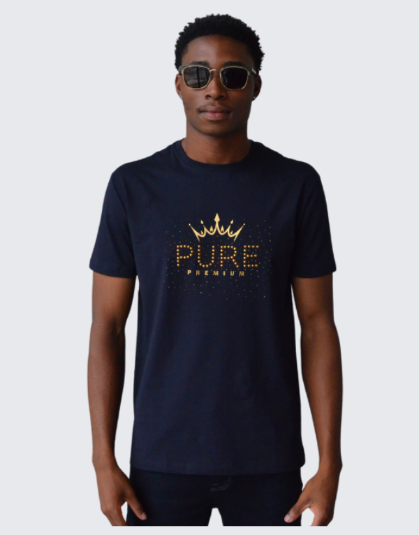Pure Premium Galaxian T-Shirt In Navy Mens