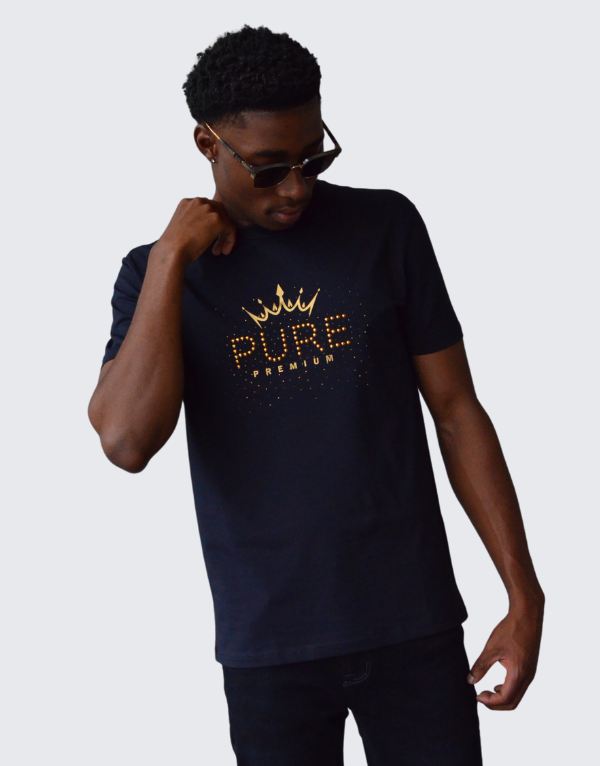 Pure Premium Galaxian T-Shirt In Navy Mens