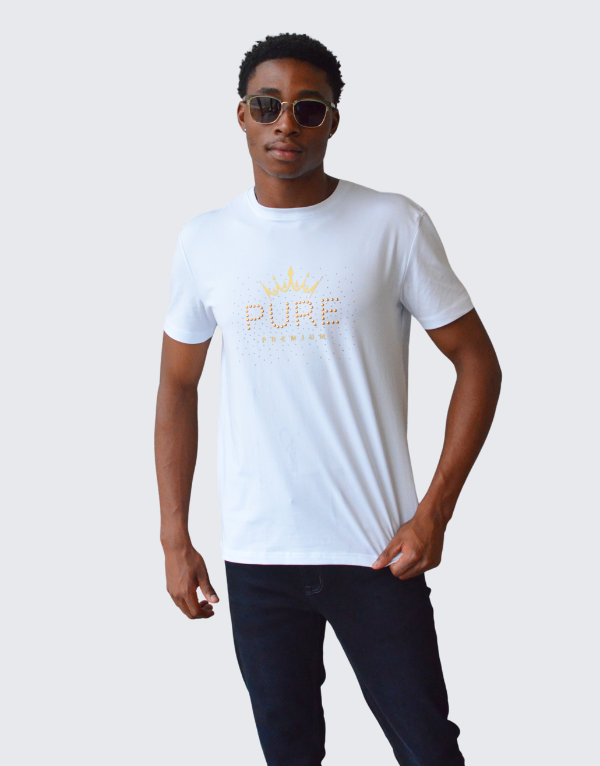 Pure Premium Galaxian T-Shirt In White Mens