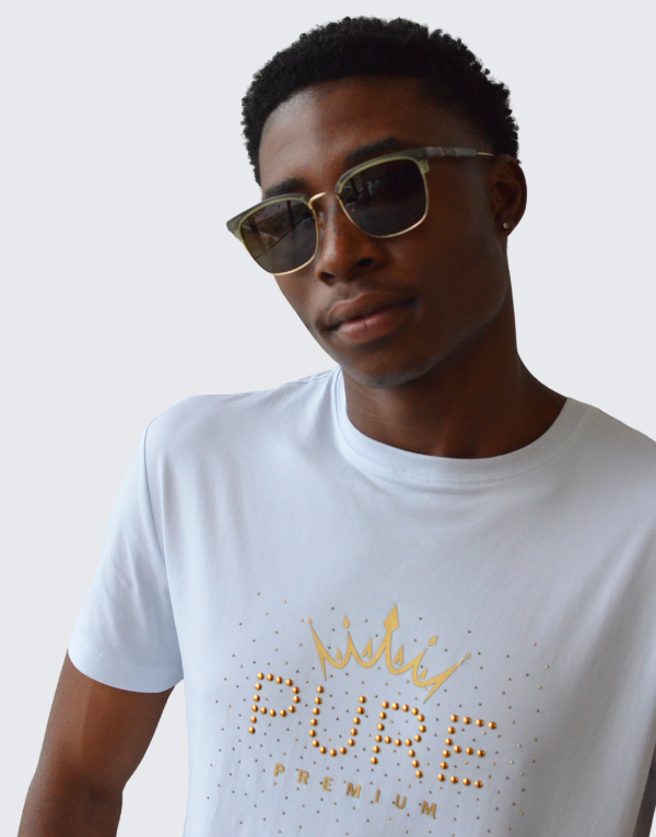 Pure Premium Galaxian T-Shirt In White Mens