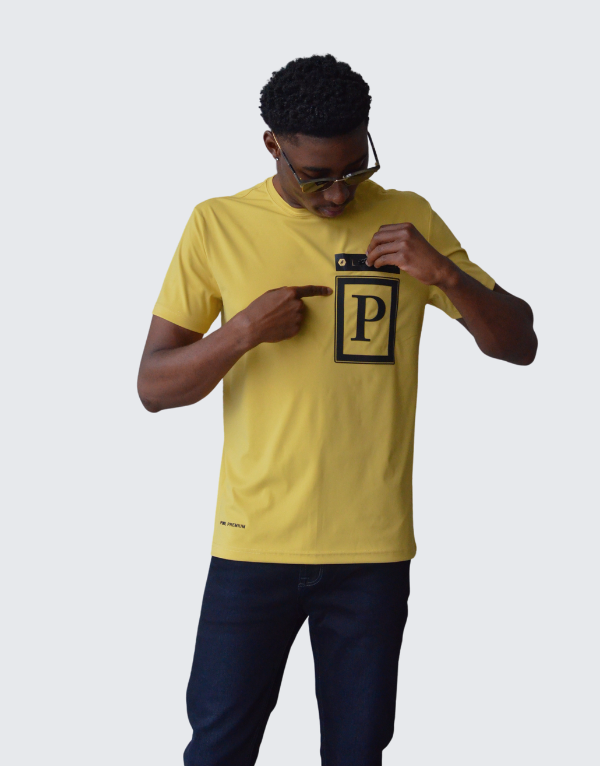 Pure Premium Gubio T-Shirt In Yellow Mens