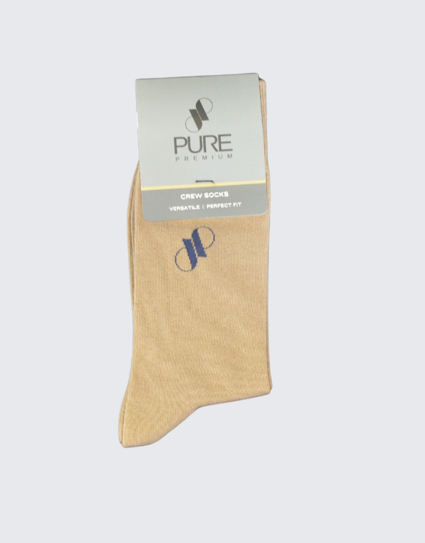 Pure Premium Long Socks Taupe Men