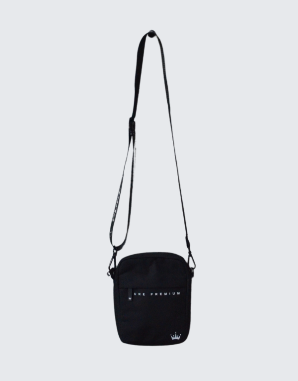 Pure Premium Medium Man Bag In Black