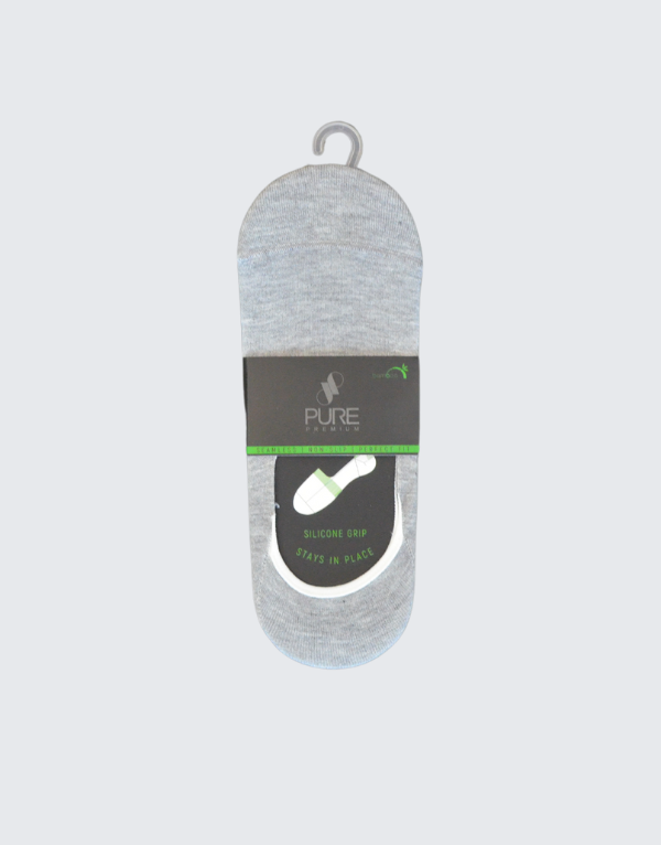 Pure Premium Secret Socks Light Grey Men