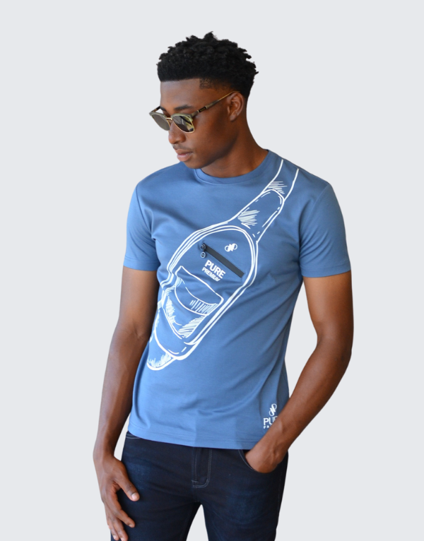 Pure Premium Sling T-Shirt Grey Blue Men