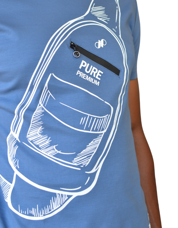 Pure Premium Sling T-Shirt Grey Blue Men