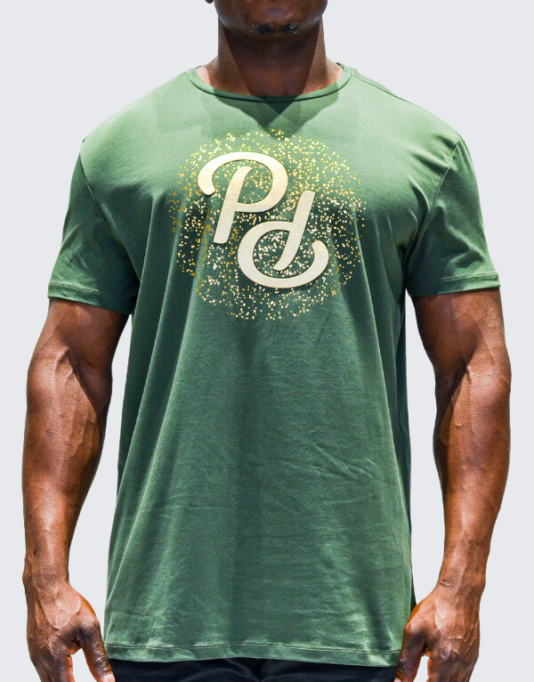 Pure Premium Splatters Short Sleeve T-Shirt Green Men