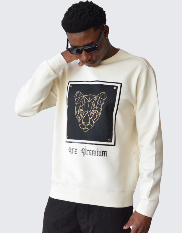 Pure Premium Tortano Sweater In Ecru
