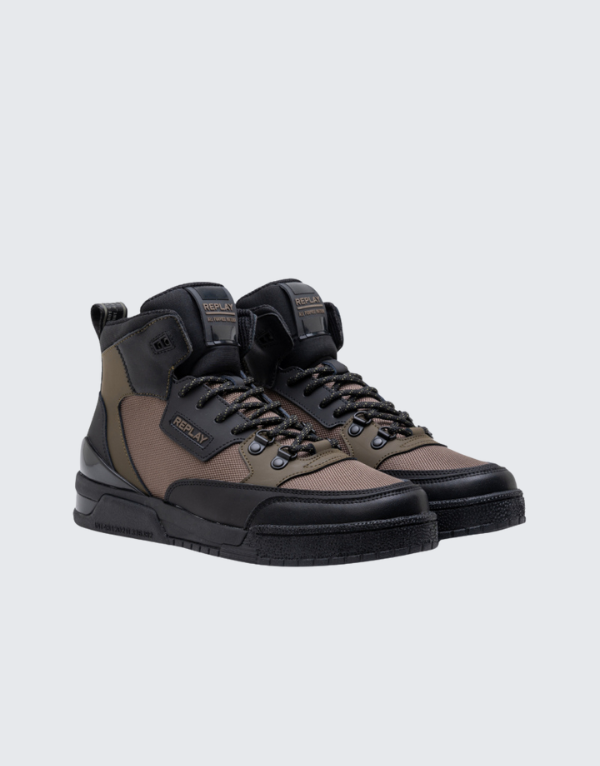 Replay Astro Speed X Sneakers In Military Green And Black Men